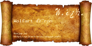 Wolfart Áron névjegykártya